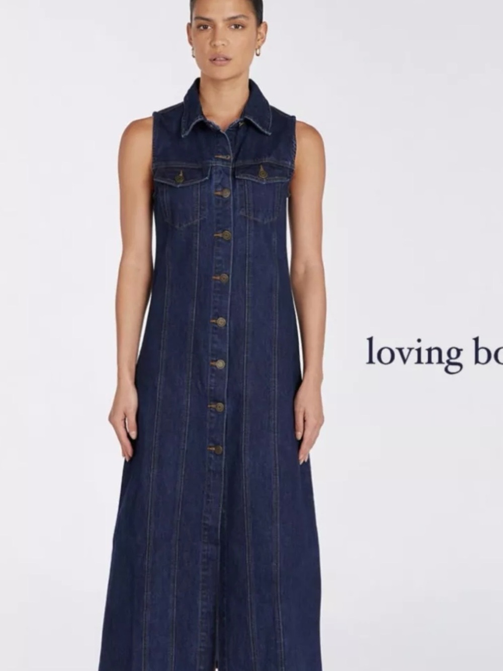 DISSH Indigo Denim Midi Dress